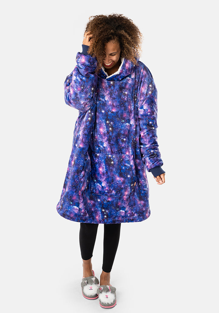 Popsy Pop-On Oversize Galaxy Print Hoodie
