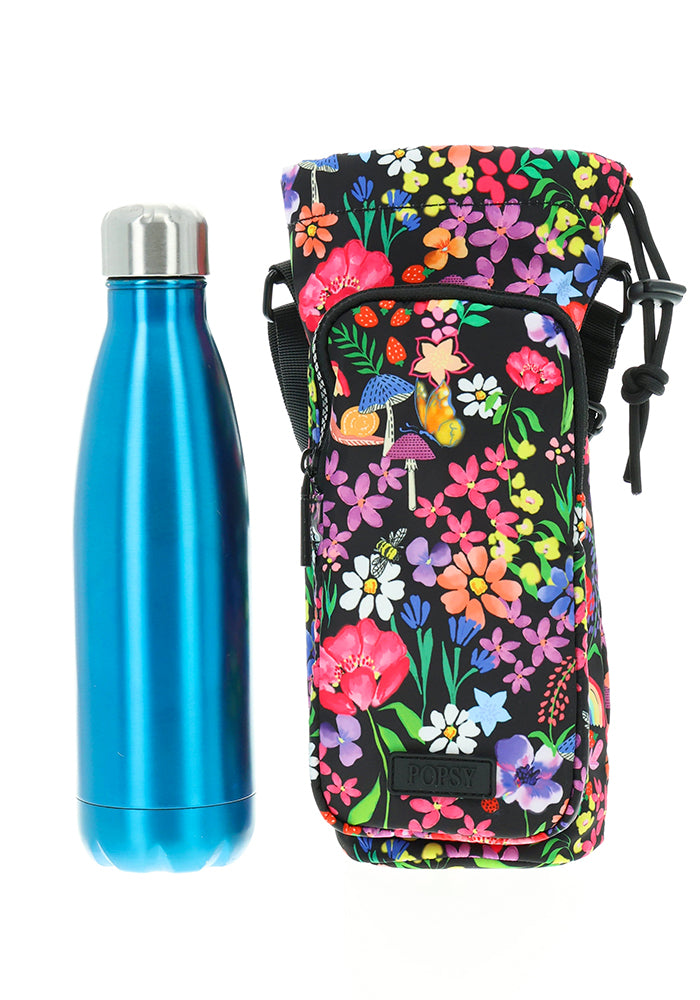 Garden Rainbow Floral Water Bottle Cross Body Bag