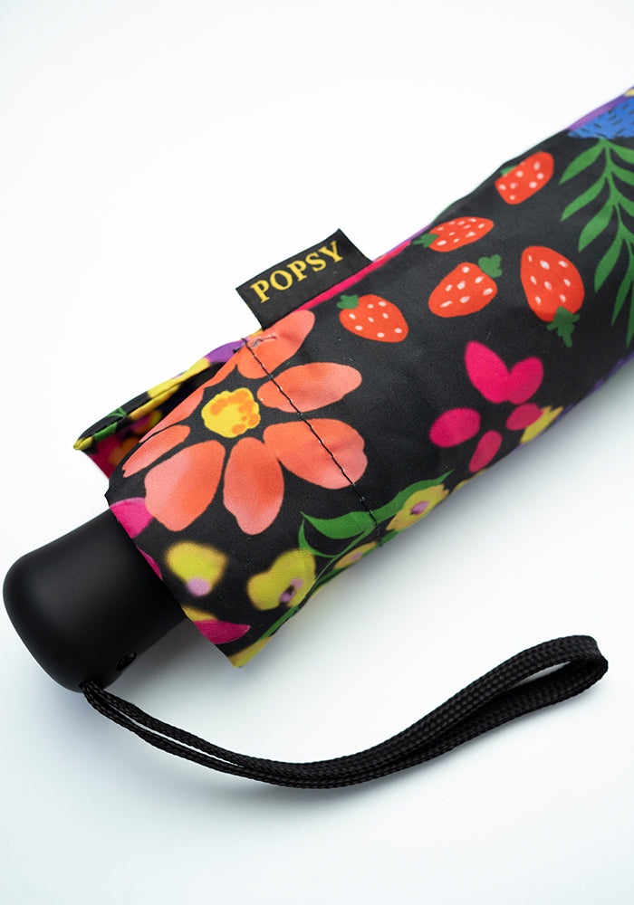 Garden Rainbow Floral Print Umbrella