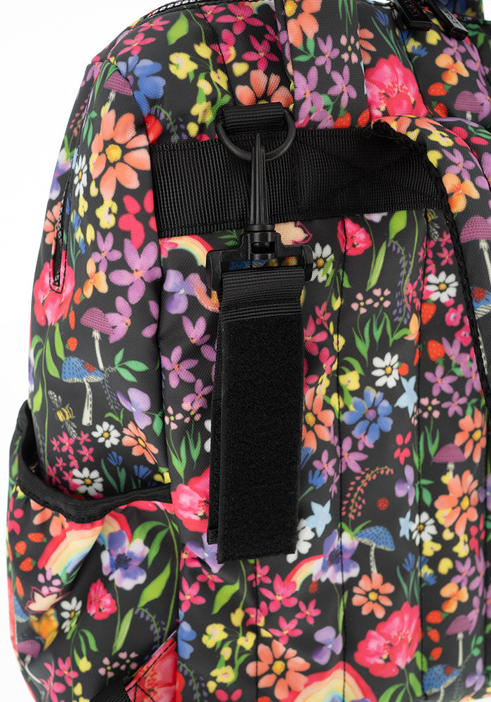 Third angle of Garden Rainbow Maternity Bag