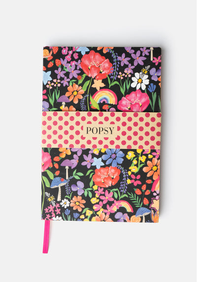 Popsy Rainbow Floral Print Notebook