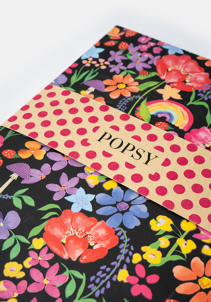 Popsy Rainbow Floral Print Notebook