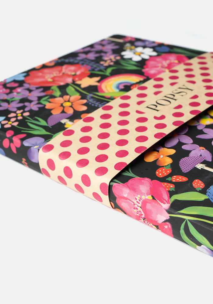 Popsy Rainbow Floral Print Notebook