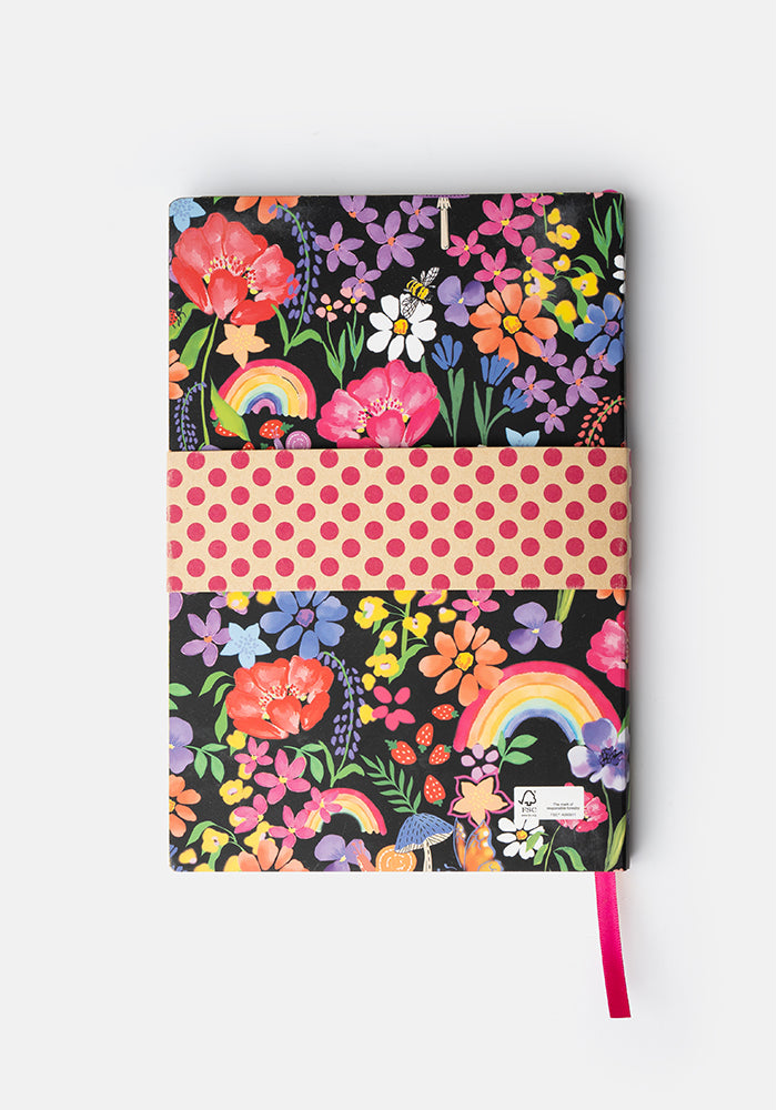 Popsy Rainbow Floral Print Notebook