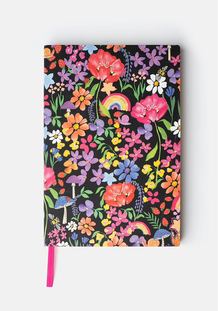 Popsy Rainbow Floral Print Notebook