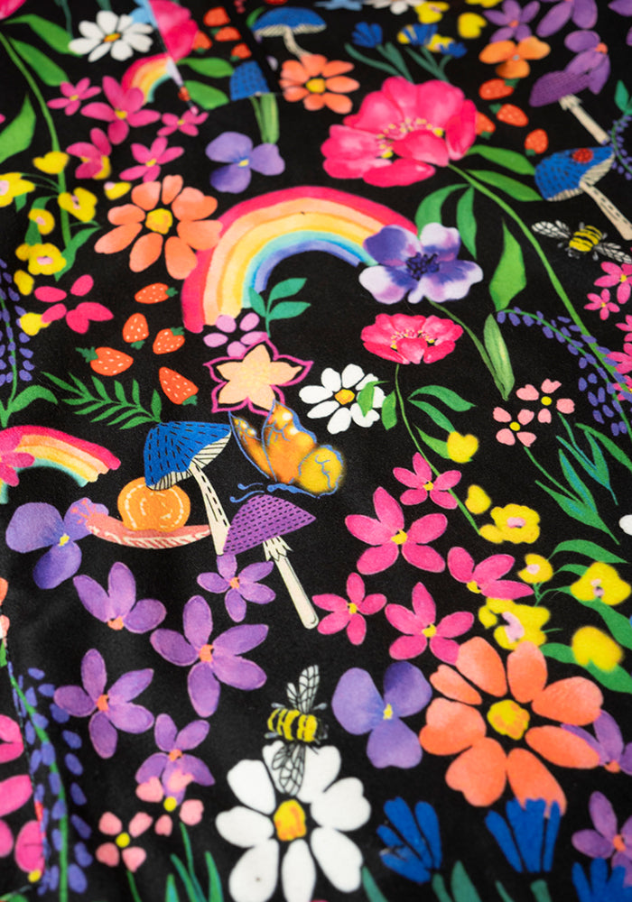 Fourth angle of Garden Rainbow Print Fleece Top