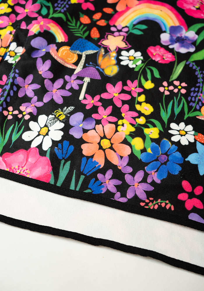 Second angle of Garden Rainbow Print Fleece Top