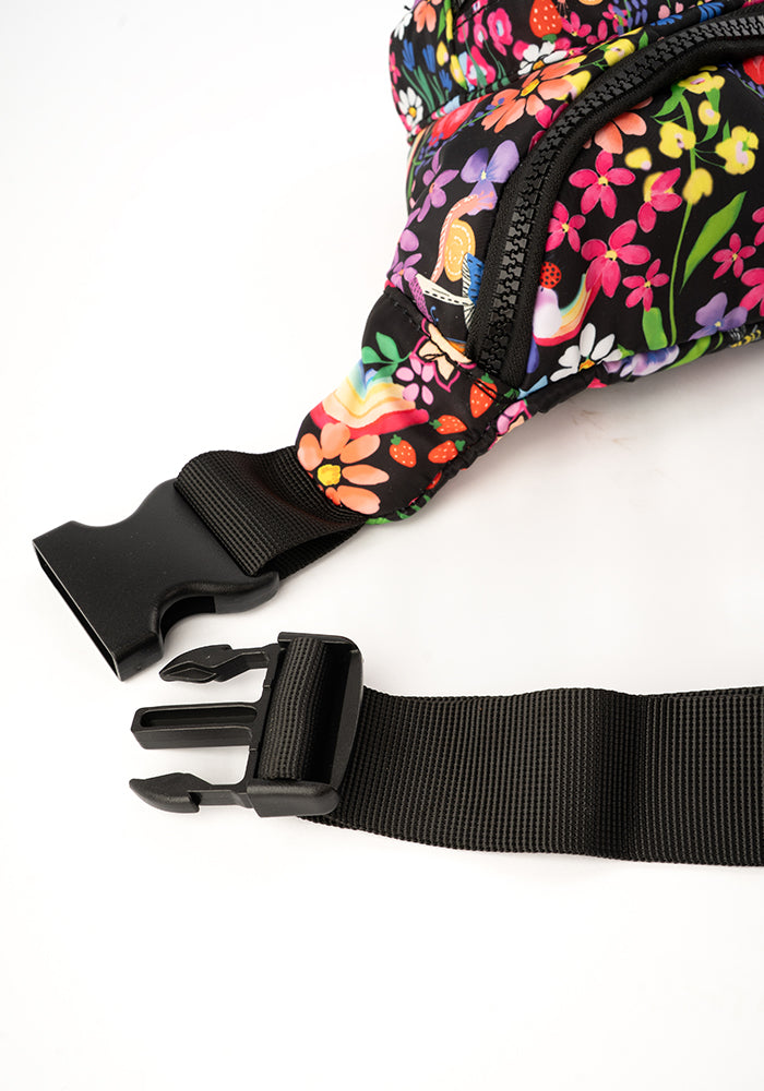 Seventh angle of Garden Rainbow Floral Bum Bag