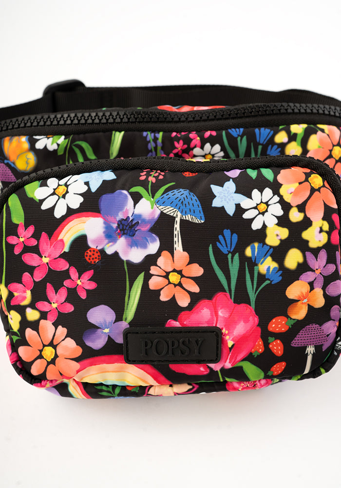 Fourth angle of Garden Rainbow Floral Bum Bag