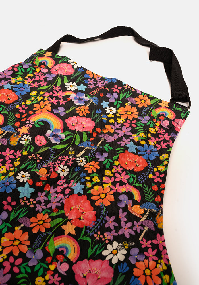 Fifth angle of Garden Rainbow Print Popsy Apron