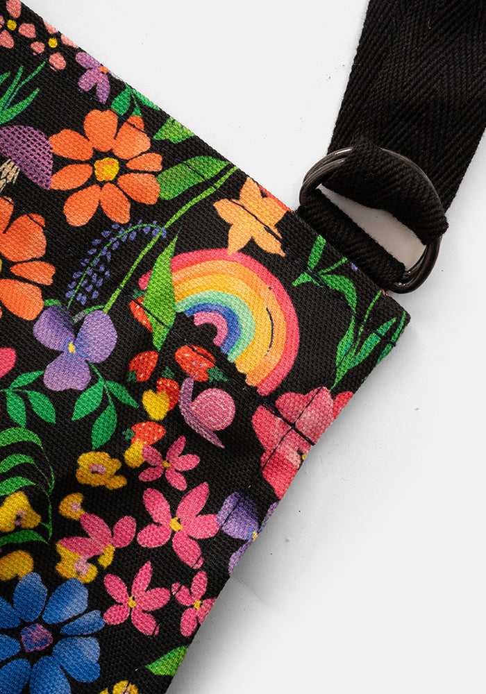 Fourth angle of Garden Rainbow Print Popsy Apron