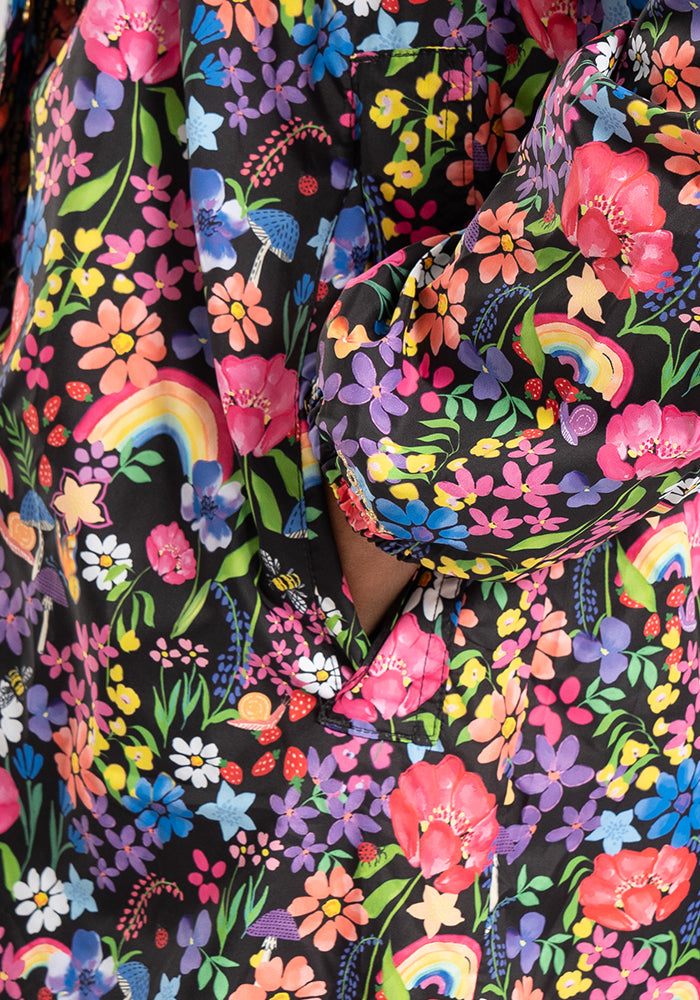 Garden Rainbow Print Popsy Coat