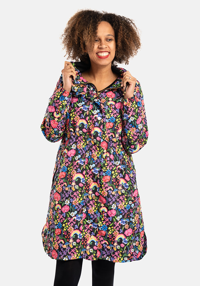 Garden Rainbow Print Popsy Coat