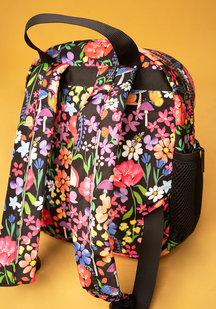Fifth angle of Garden Rainbow Floral Print Mini Backpack