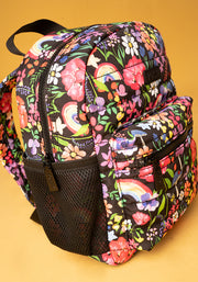 Garden Rainbow Print Popsy Mini Backpack