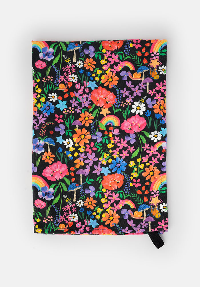 Sixth angle of Garden Rainbow Print Popsy Tea Towel