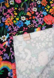 Garden Rainbow Print Popsy Tea Towel