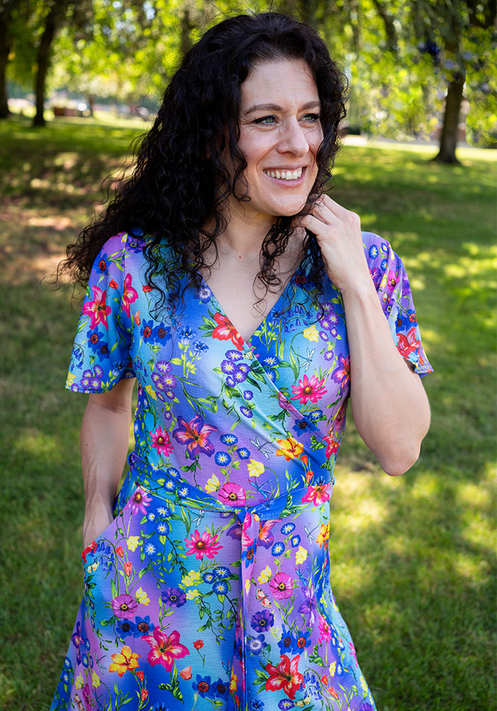 Gayle Floral Ombre Print Midi Dress