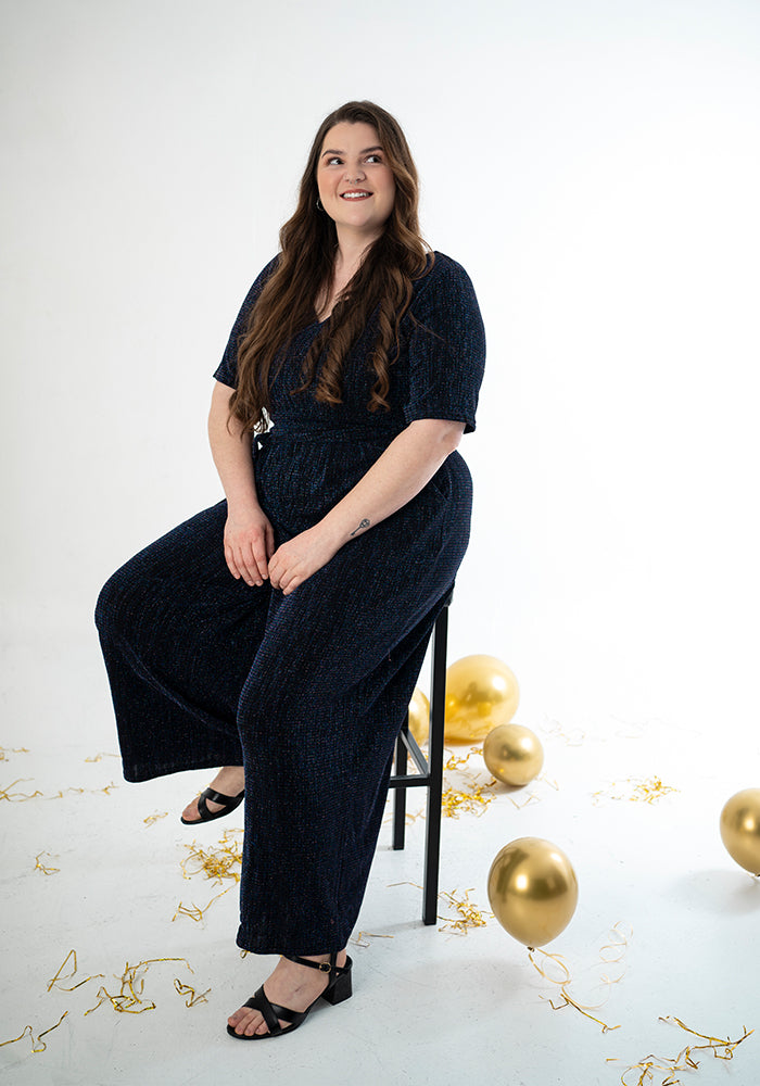 Tenth angle of Gem Sparkle Culotte Leg Jumpsuit