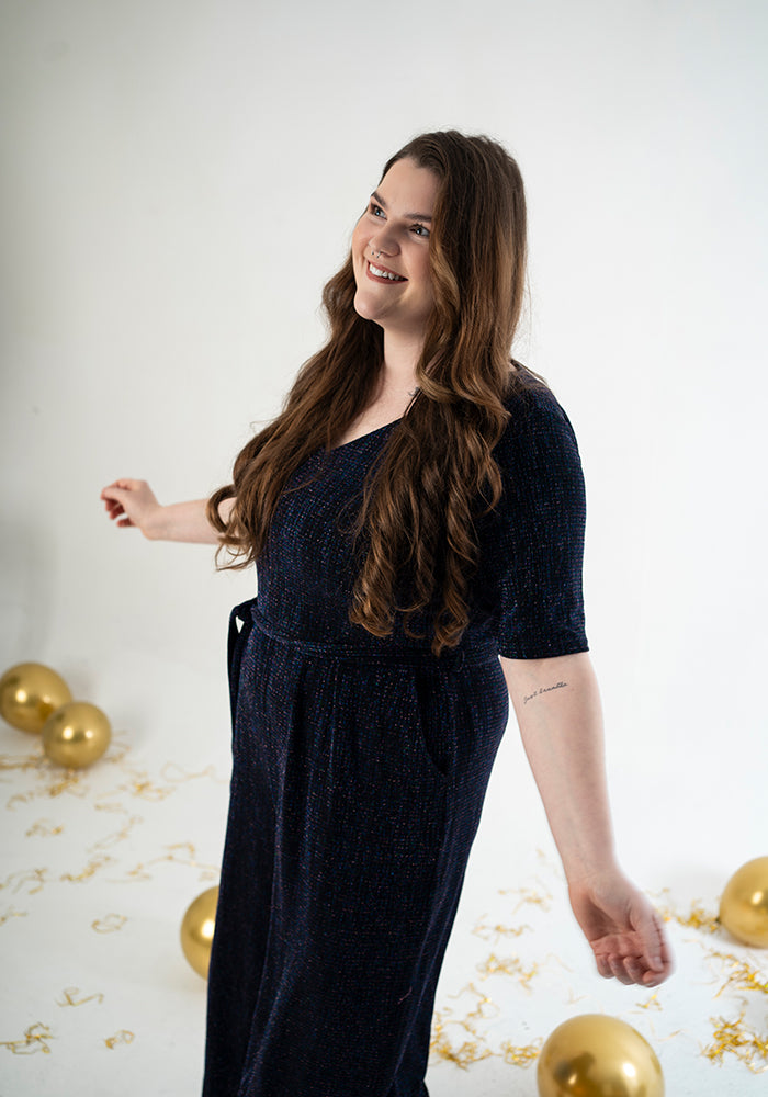 Ninth angle of Gem Sparkle Culotte Leg Jumpsuit