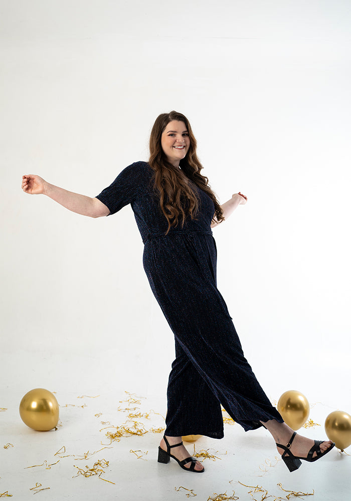 Eighth angle of Gem Sparkle Culotte Leg Jumpsuit