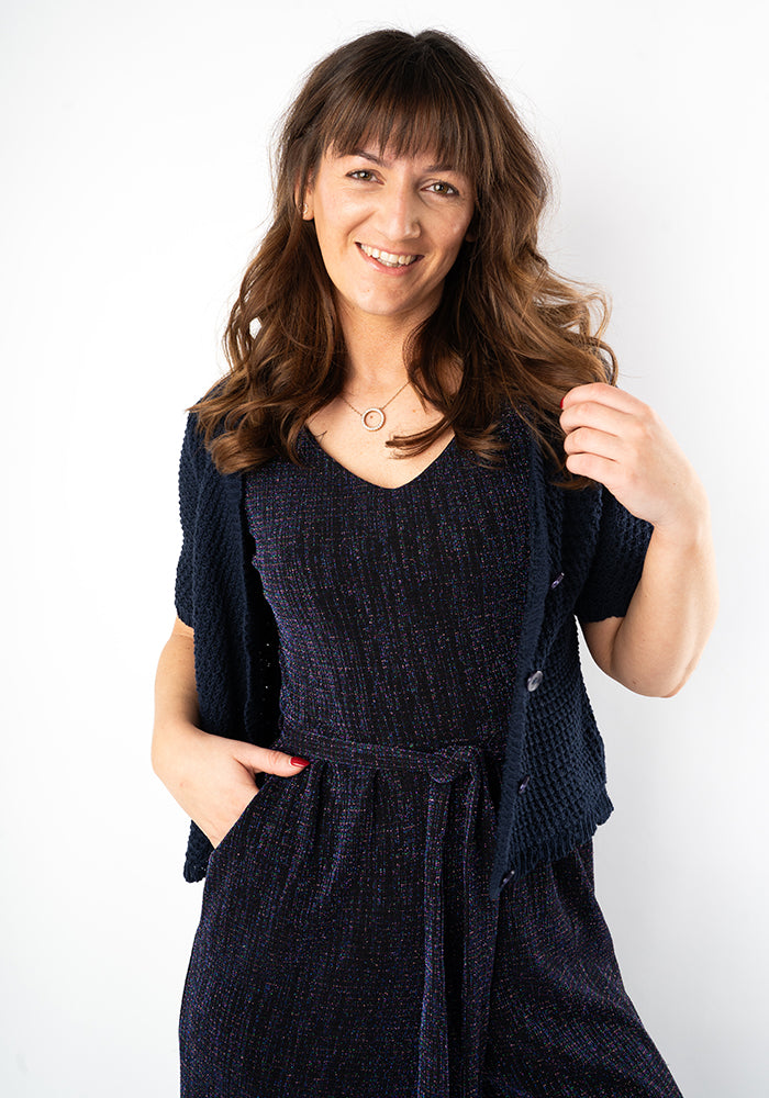 Fifth angle of Gem Sparkle Culotte Leg Jumpsuit