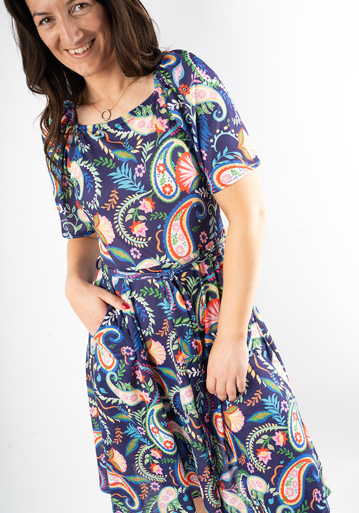 Georgianna Large Paisley Print Dress