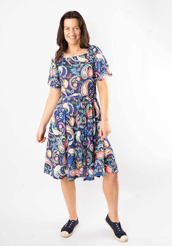 Georgianna Large Paisley Print Dress