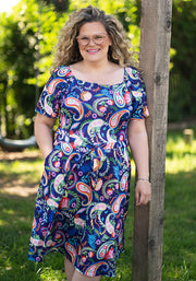 Georgianna Large Paisley Print Dress
