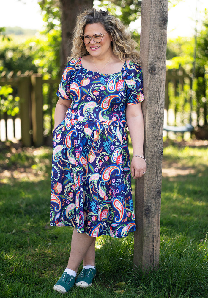 Georgianna Large Paisley Print Dress