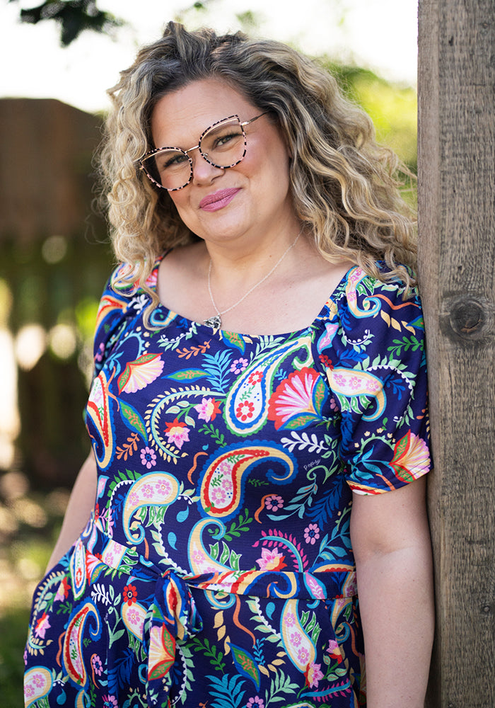 Georgianna Large Paisley Print Dress
