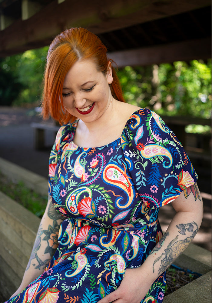 Georgianna Large Paisley Print Dress