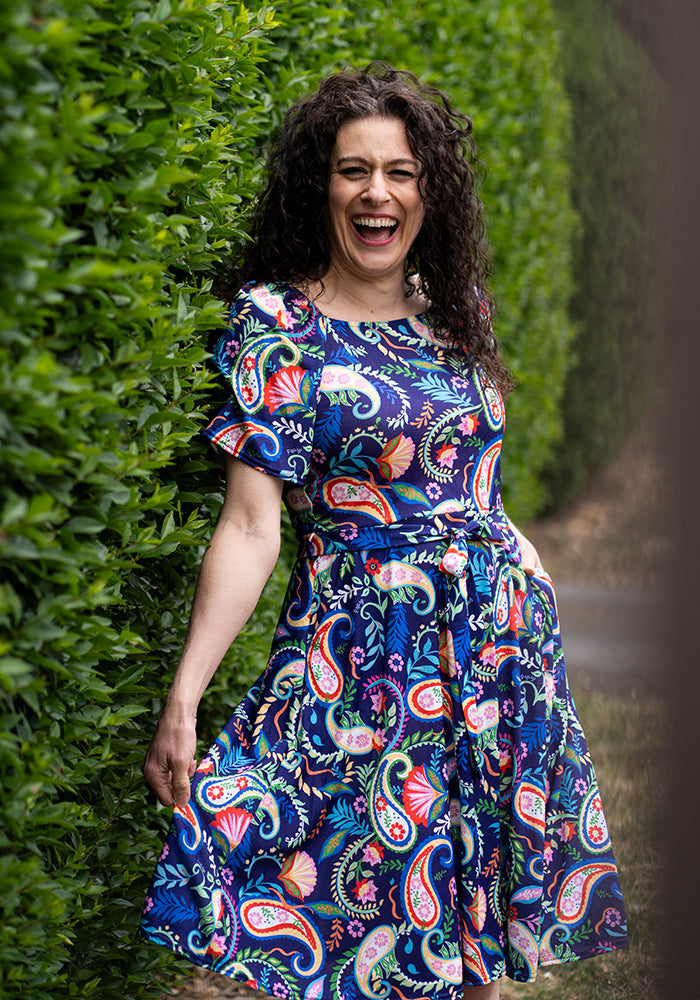 Georgianna Large Paisley Print Dress
