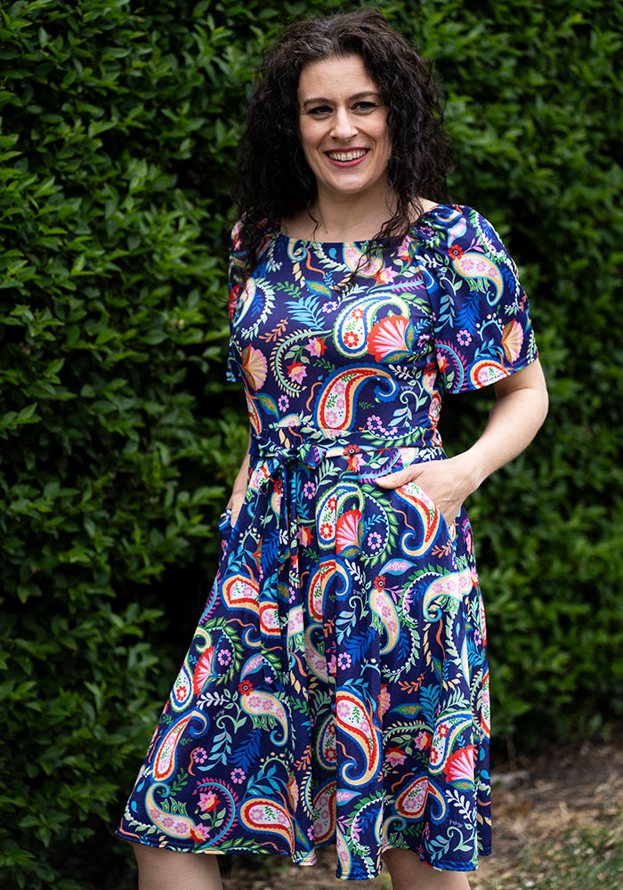 Georgianna Large Paisley Print Dress