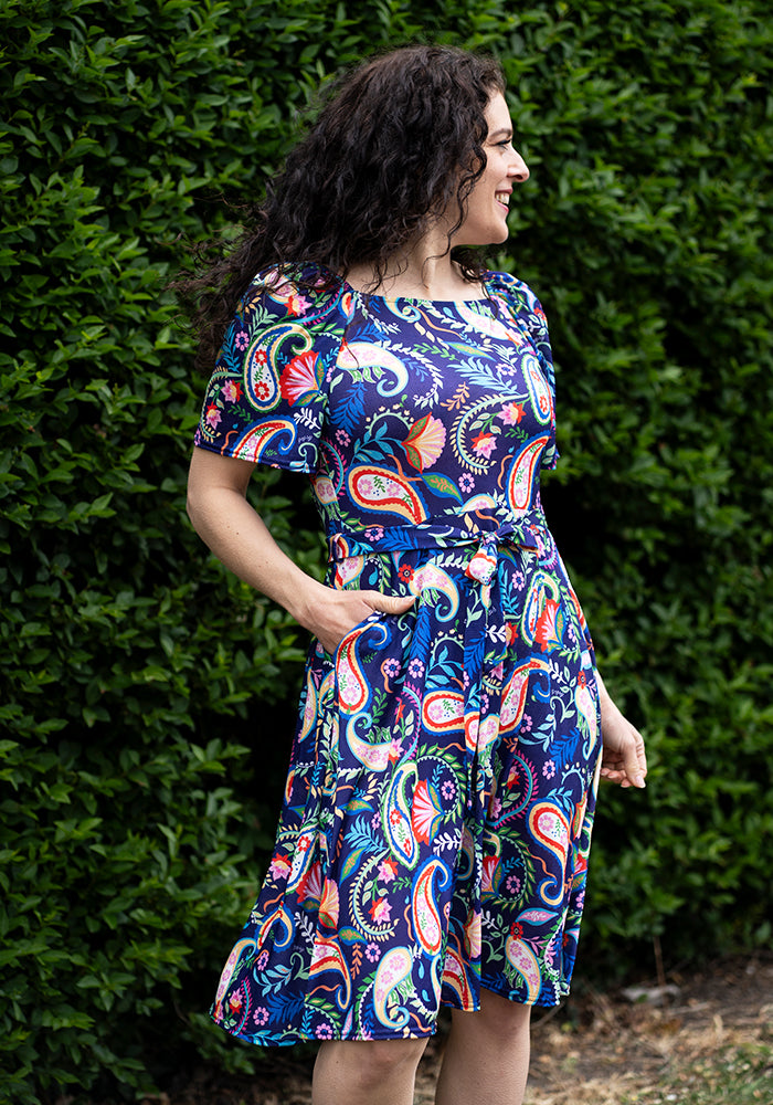 Georgianna Large Paisley Print Dress