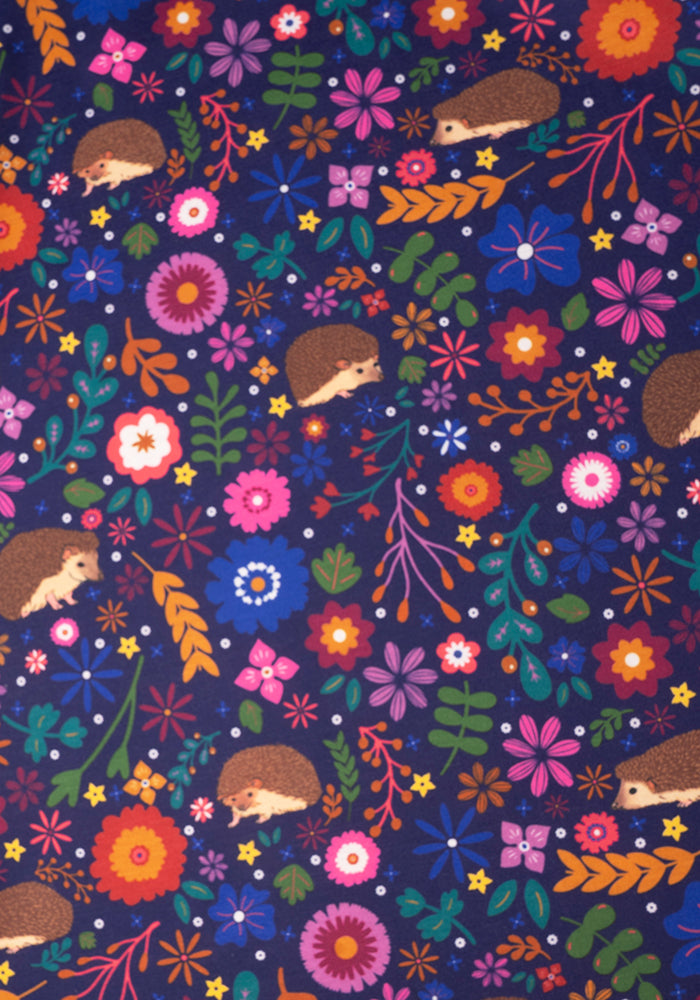 Gertie Hidden Hedgehog Print Midi Dress