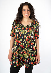 Gillian Wild Strawberry Print Tunic