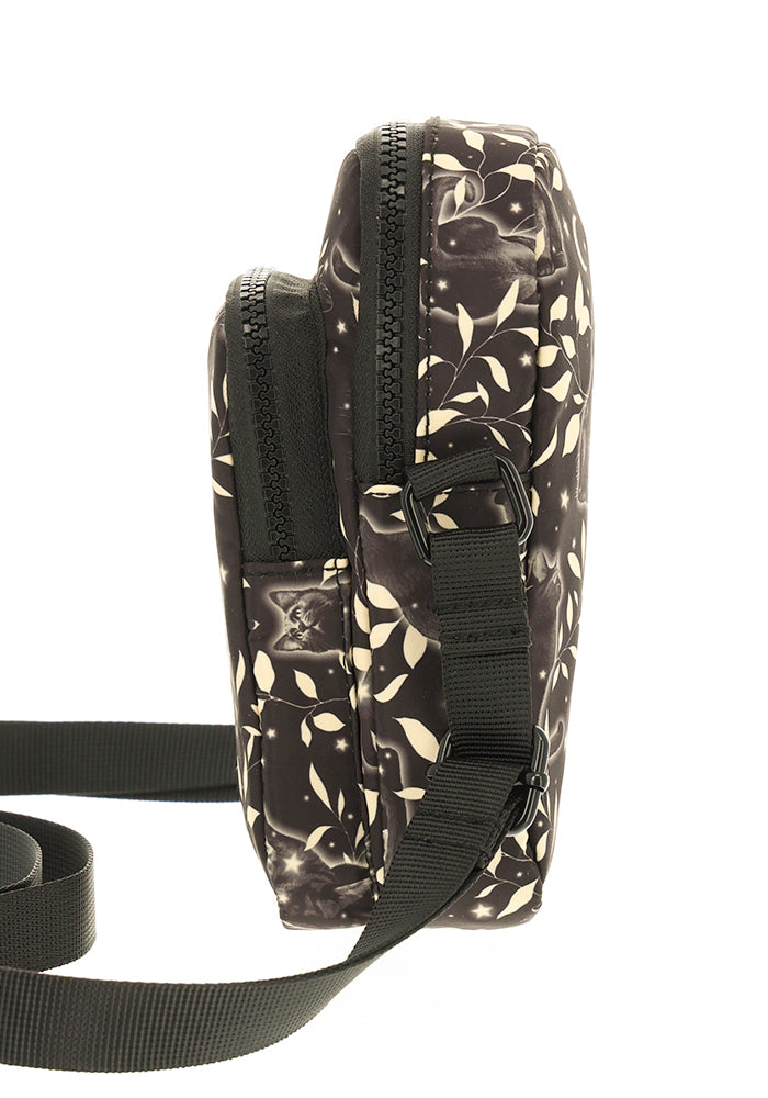 Glowing Cats Print Phone Pocket Bag