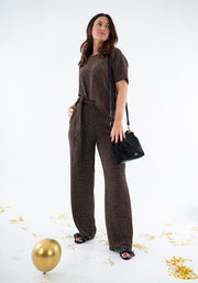 Sitara Gold Sparkle Raglan Sleeve Top