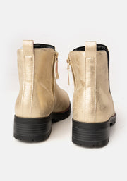Gold Chelsea Boots