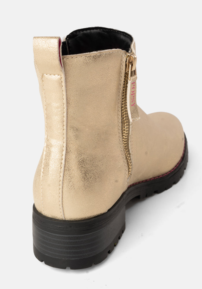 Gold Chelsea Boots