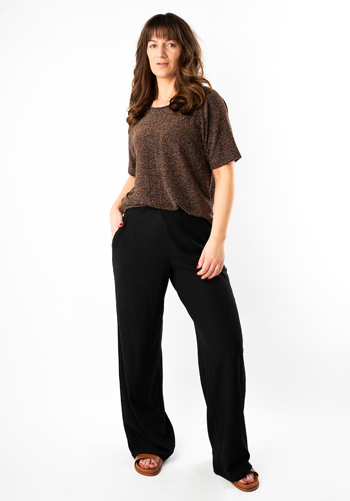 Sitara Gold Sparkle Raglan Sleeve Top