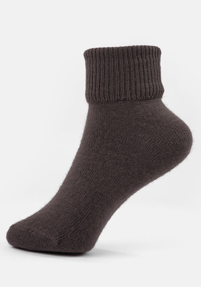 Front view of Granite Grey Cosy Socks