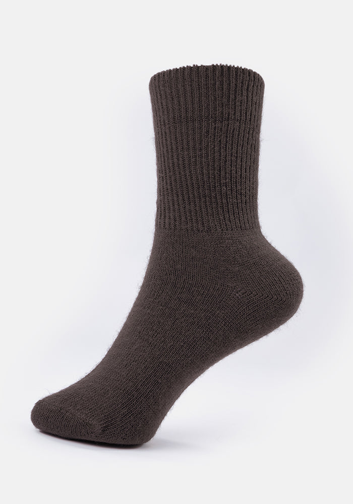 Third angle of Granite Grey Cosy Socks