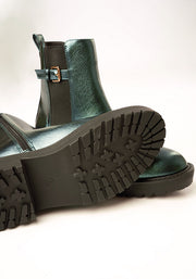 Metallic Green Chelsea Boot