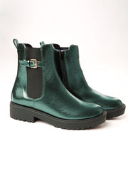 Metallic Green Chelsea Boot