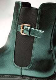 Metallic Green Chelsea Boot