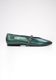 Green Metallic Ballet Pump