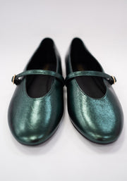 Green Metallic Ballet Pump
