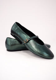 Green Metallic Ballet Pump